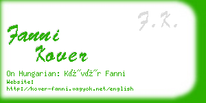 fanni kover business card